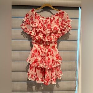Misa Los Angeles Floral Ruffle Women’s Dress